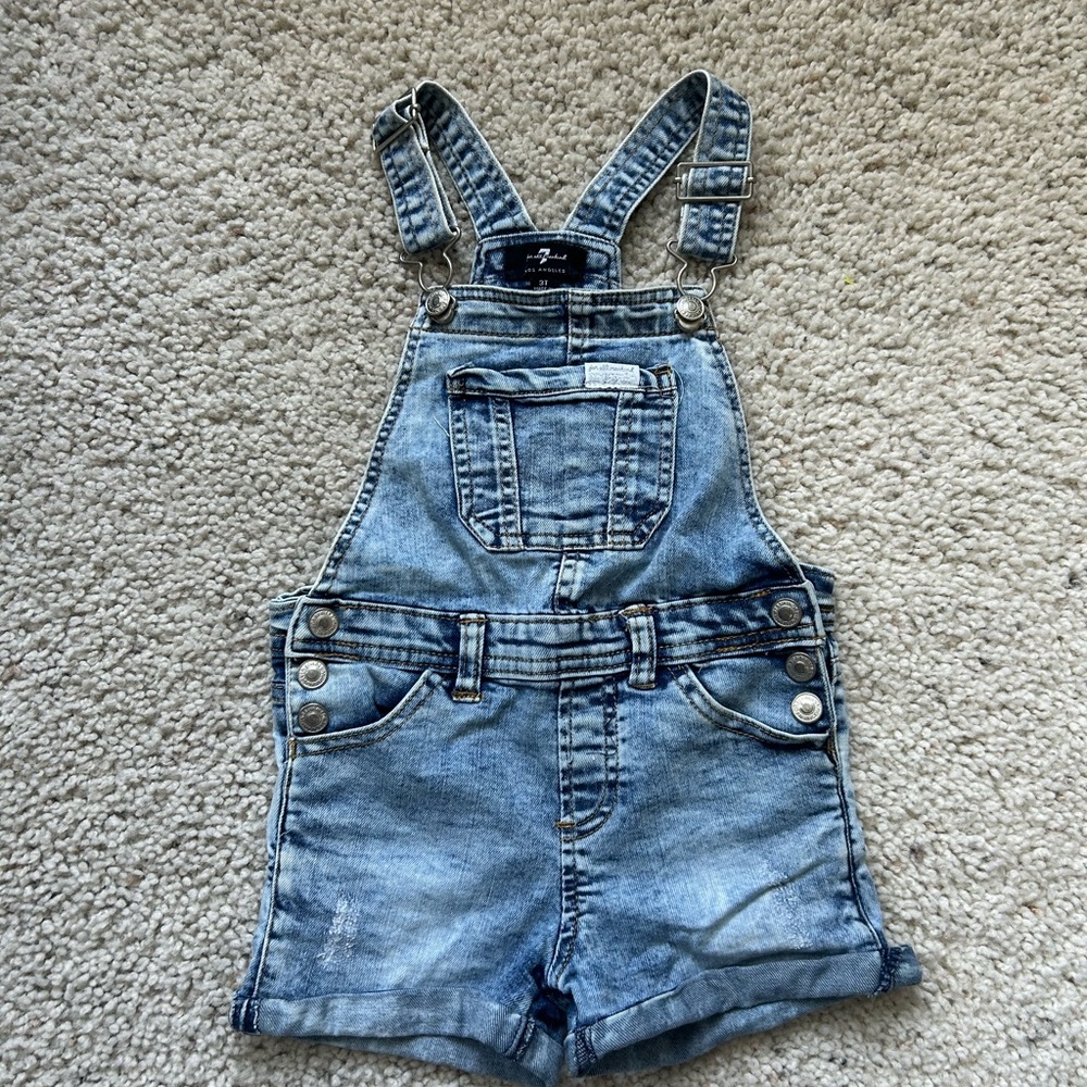 7 For All Mankind Toddler Blue Denim Overalls